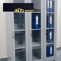 Tủ hồ sơ 3 khoang kính